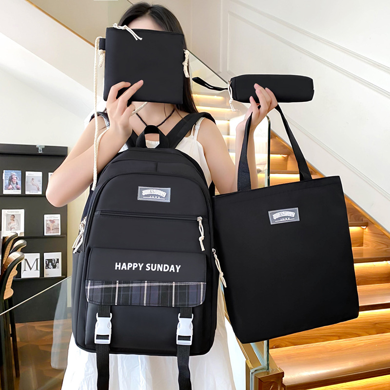 The new schoolbag for girls is a cute and lightweight backpack for primary school students in grades five and six, and a simple and large-capacity backpack for junior high school students Specification drawing