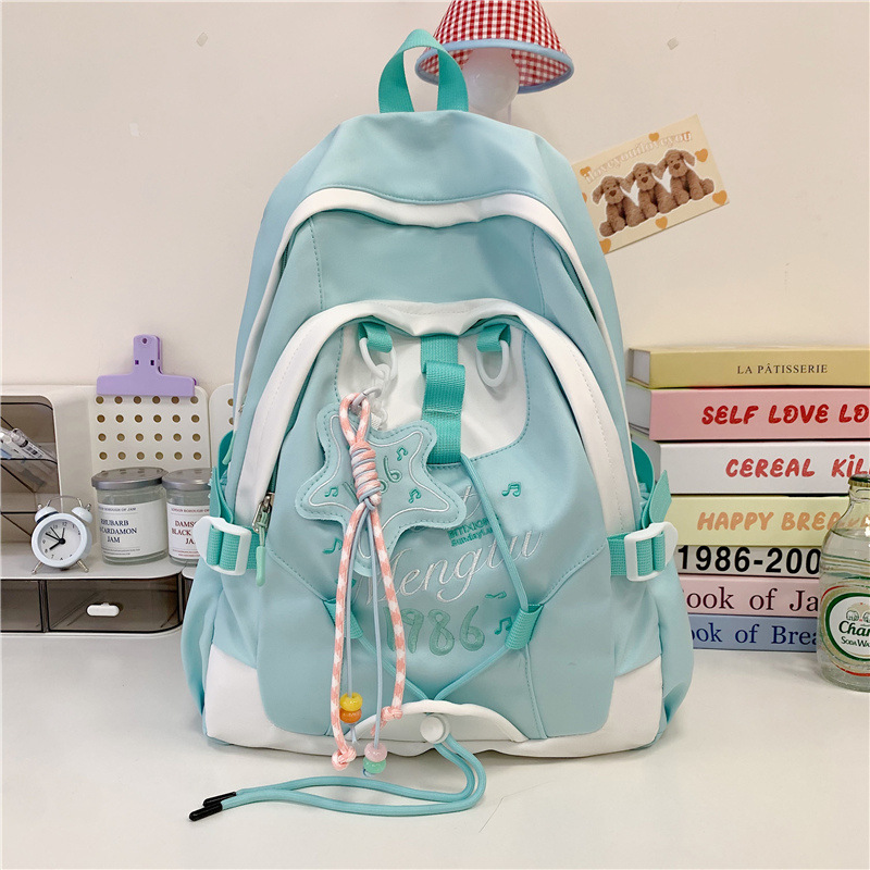 New InS-style student backpack, travel backpack, ultra-light college style, casual and stress-relieving, shouldering the responsibility of college students details Picture