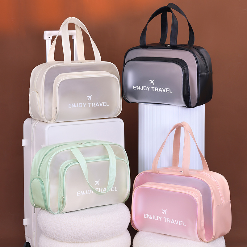 Best-selling dry and wet separation double-layer makeup bag, sports and fitness swimming bag, travel portable toiletries and cosmetics storage bag Application Scenario