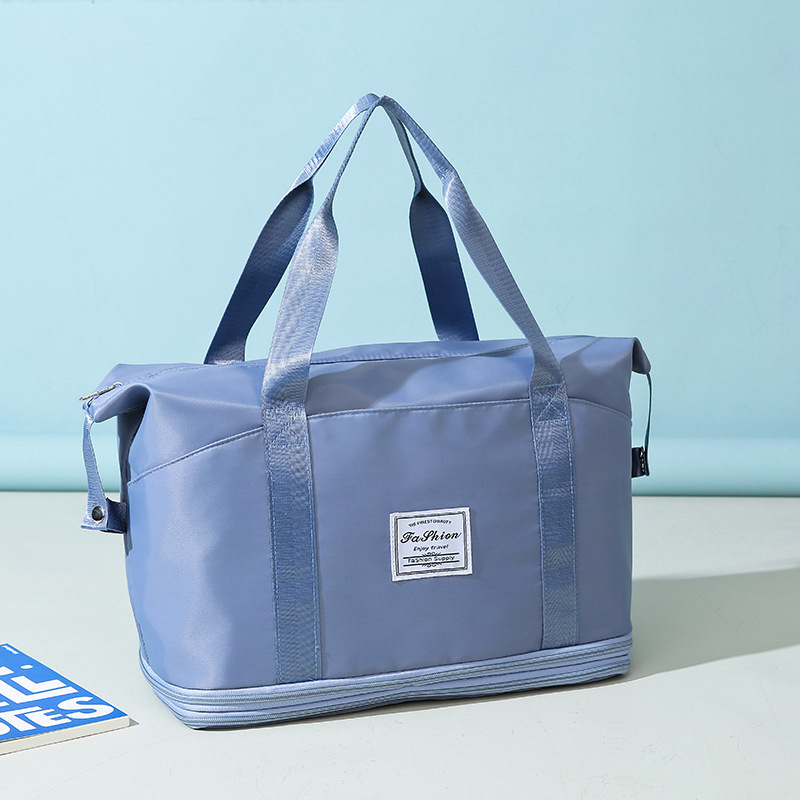 Cross-border handbags, large-capacity multi-functional travel bags, two-layer stretchable maternity bags, sports and fitness bags, with LOGO printing Specification drawing