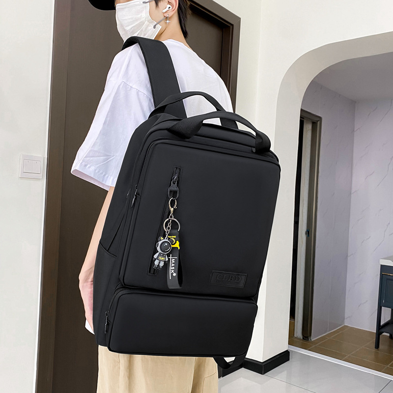 Simple and trendy ins campus style backpack, solid color large-capacity schoolbag for junior and senior high school students, travel computer backpack Application Scenario