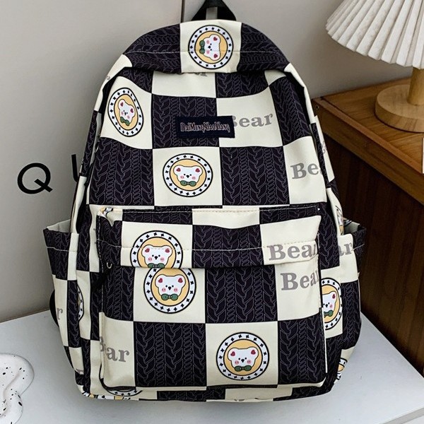 Niche design backpack for girls, cartoon and cute student schoolbag, Hong Kong-style large-capacity Japanese-style Instagram versatile schoolbag for girls details Picture