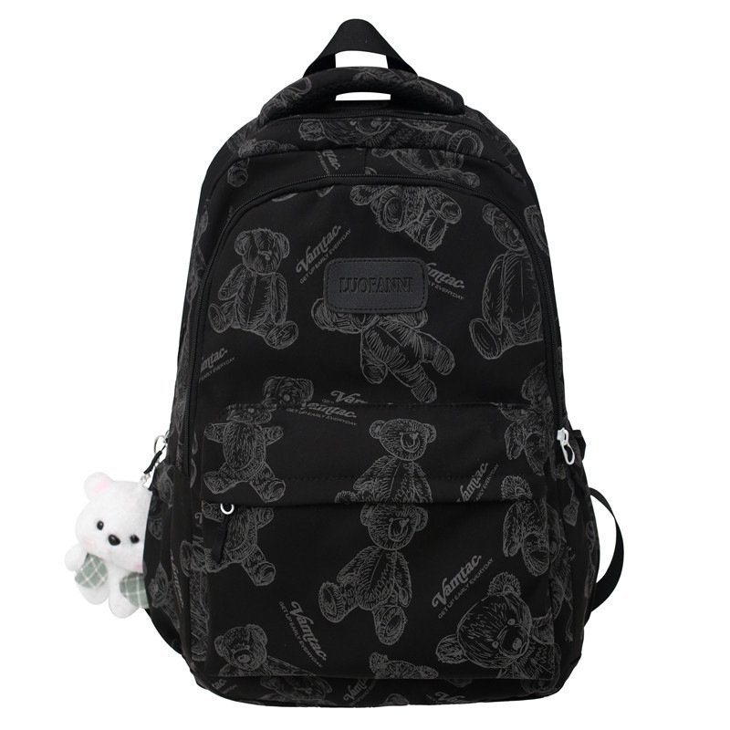 Graffiti reflective schoolbag for girls, 2024 new niche design, casual backpack for junior and senior high school students, large-capacity backpack Item Picture