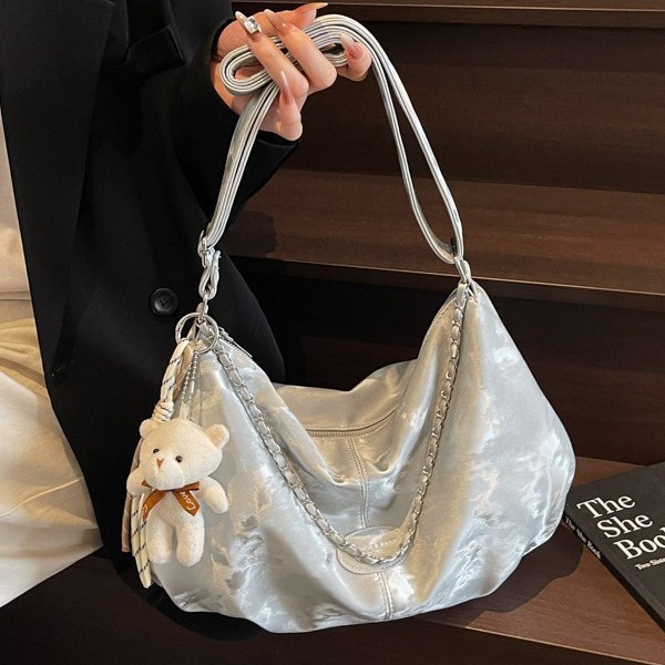 Urban simple large-capacity bag for women, 2025 new style college student class single-shoulder bag, high-end quality crossbody bag Specification drawing