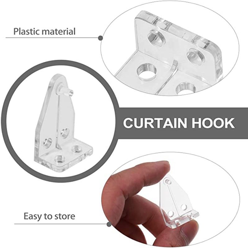 20 sets of cross-border retail curtain accessories: blinds positioning hooks, 1-inch blinds curtain fixing hooks Specification drawing