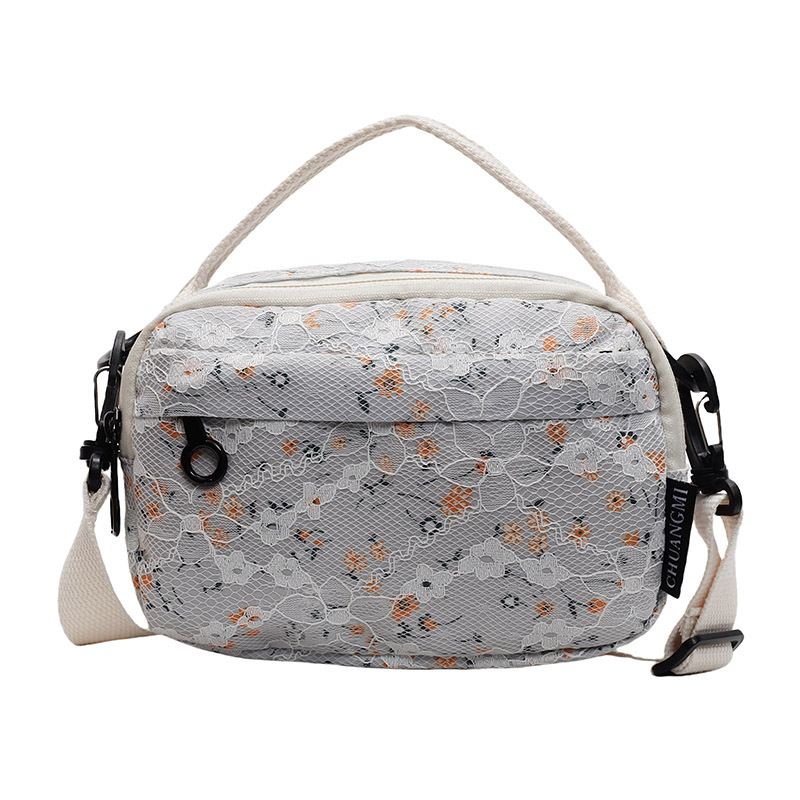 Spring and summer new fashionable floral fabric bag, Korean style fashionable and trendy ladies' small square bag, large capacity single-shoulder crossbody bag Item Picture