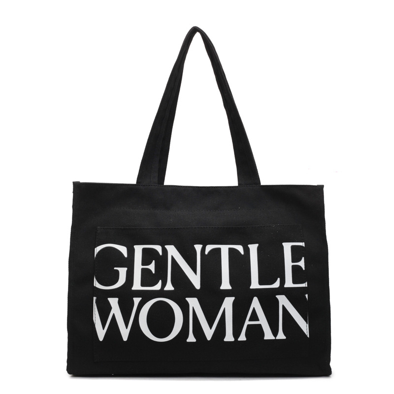 Casual and versatile hand-held large bag for women 2025 new Spring/Summer fashionable and simple tote bag, artistic letter single-shoulder bag Item Picture