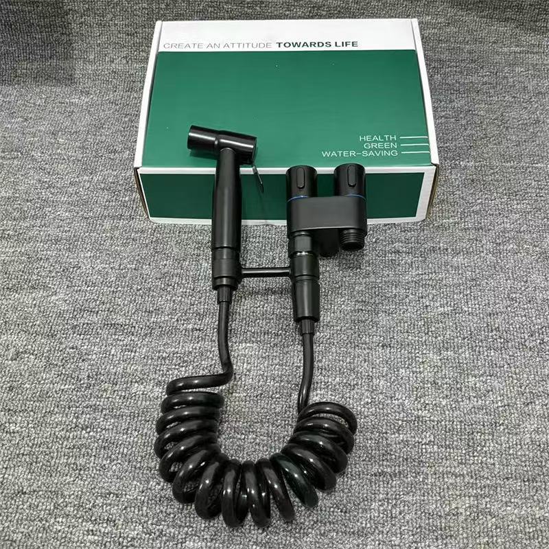 304 stainless steel toilet companion, spray gun flushing, water distribution valve set, pressurized bathroom faucet, double control valve 1 Application Scenario
