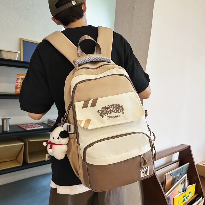 2024 New schoolbag: Cool, large-capacity, high-appearance-level backpack for junior high school boys, and a couple backpack for female college students details Picture