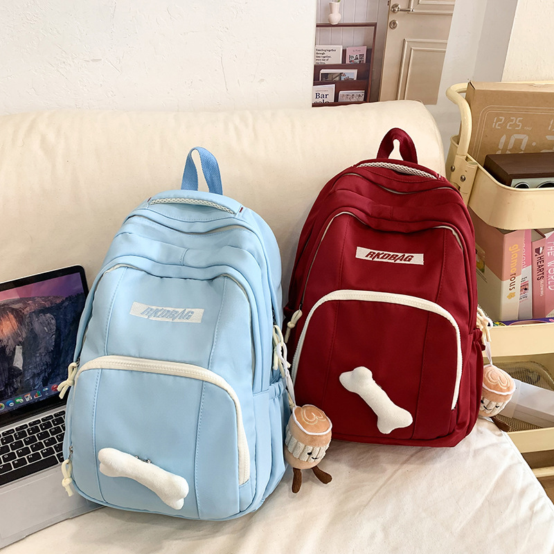 Japanese-style schoolbag, large-capacity school-style backpack for girls in junior and senior high school, casual travel, and lightweight backpack for primary school students with reduced load full figure