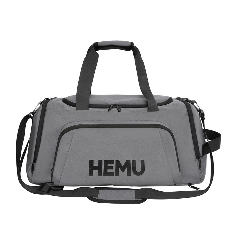Trendy Korean-style letter travel bag, couple style fashionable sports and fitness bag, dry and wet separation outdoor camping storage bag Item Picture