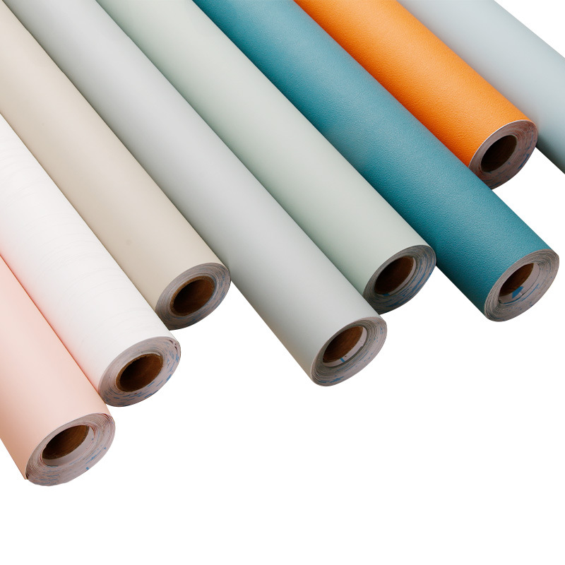 Skin-sensing film self-adhesive for kitchen cabinets, wardrobes, doors, tabletons, furniture renovation stickers, waterproof and moisture-proof wallpaper, thickened solid color for home use Item Picture