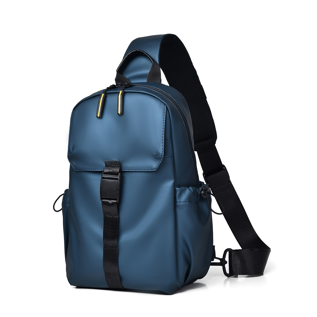 New casual men's crossbody bag, fashionable chest bag, large-capacity, lightweight outdoor cycling single-shoulder bag, small chest backpack Item Picture