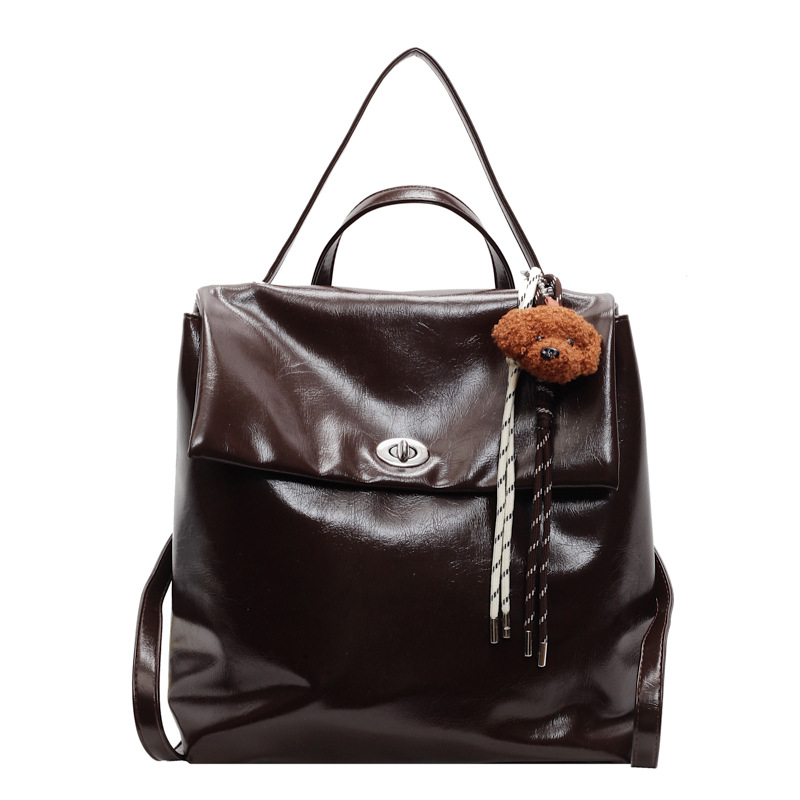 High-end quality travel backpack for women, 2024 new style, fashionable and retro, large-capacity schoolbag, college student hand-held backpack Item Picture