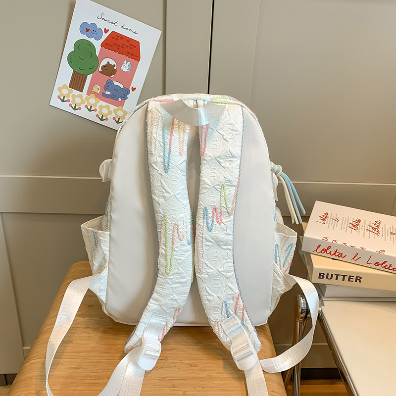 Soft and cute Japanese-style Instagram adorable girl backpack, lightweight mini backpack for college students, small casual schoolbag Specification drawing