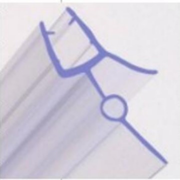 Cross-border best-selling bathroom with water barrier strip under the door, waterproof sealing strip at the bottom edge of the glass door, double soft edge for water sweeping Specification drawing