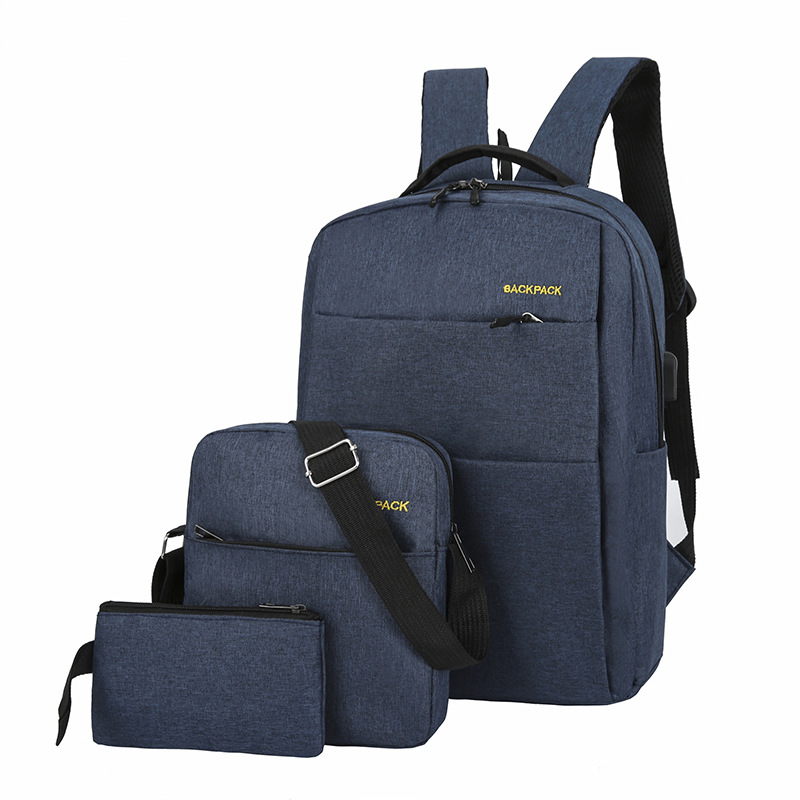 New simple, lightweight, business large-capacity backpack, laptop bag, college student schoolbag, classic and versatile backpack full figure
