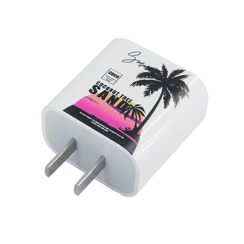 The PD20W color printing fast charging head is suitable for fast charging of Apple 15, iPhone16, anime color printing and ipad chargers Item Picture