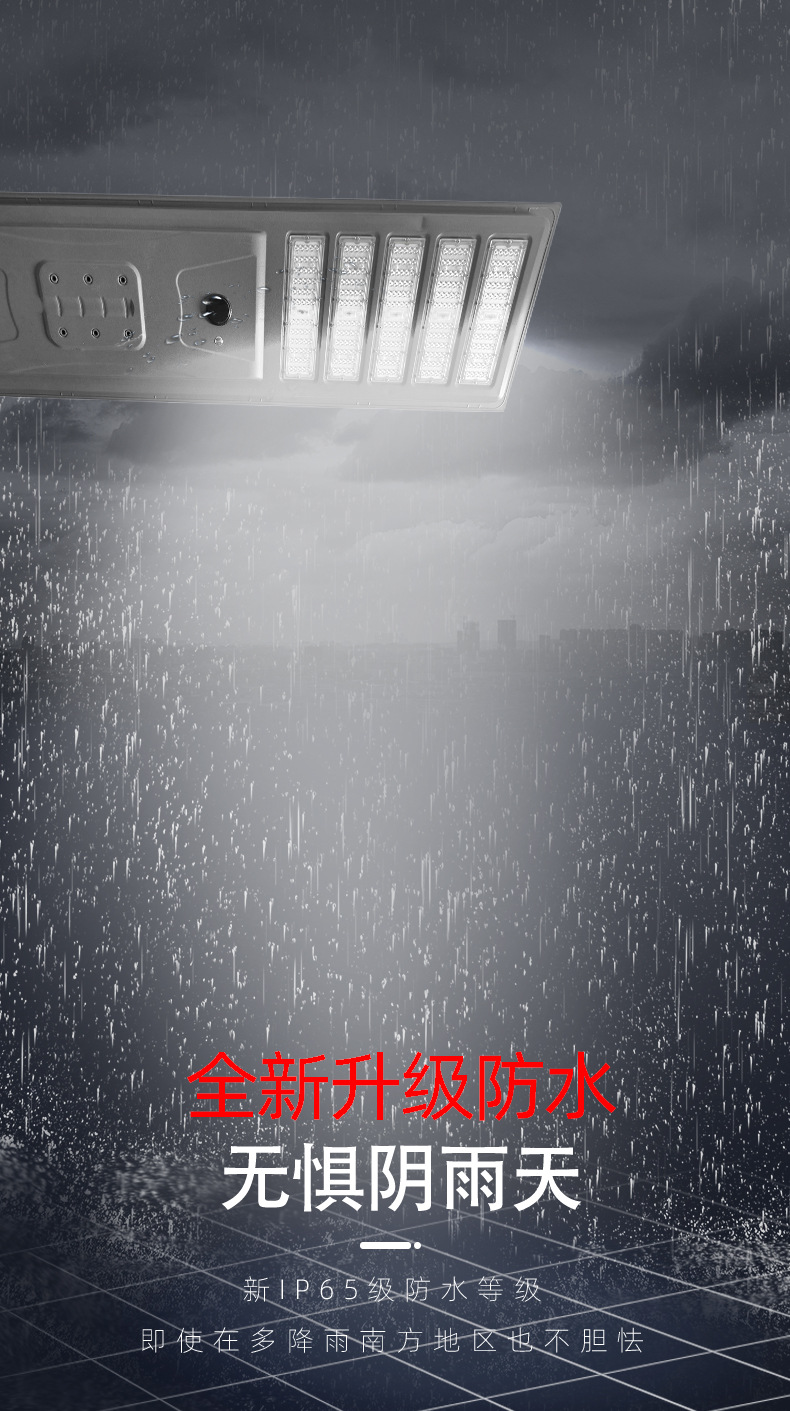 太阳能一体化路灯户外灯LED感应灯大功率太阳能工程路灯头详情6
