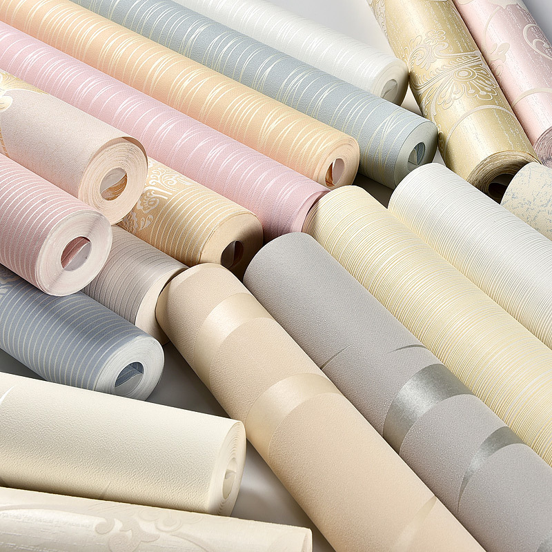 European-style 3D non-woven fabric wallpaper, simple and modern striped wallpaper, living room, bedroom, TV background wall wallpaper Item Picture