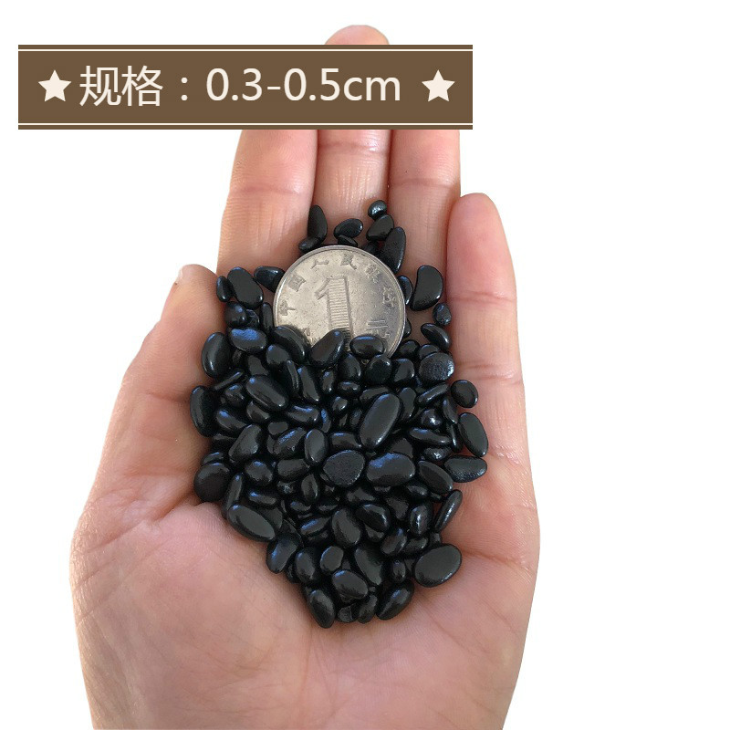 Small black stone, rain flower stone, pebble, flower pot, garden fish tank, decorative pebble, floor decoration, garden landscape stone details Picture