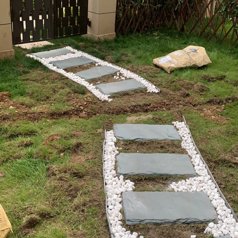 50 pounds of white pebbles, large pebbles for courtyard paving, small white pebbles for garden landscaping, and white pebbles Application Scenario