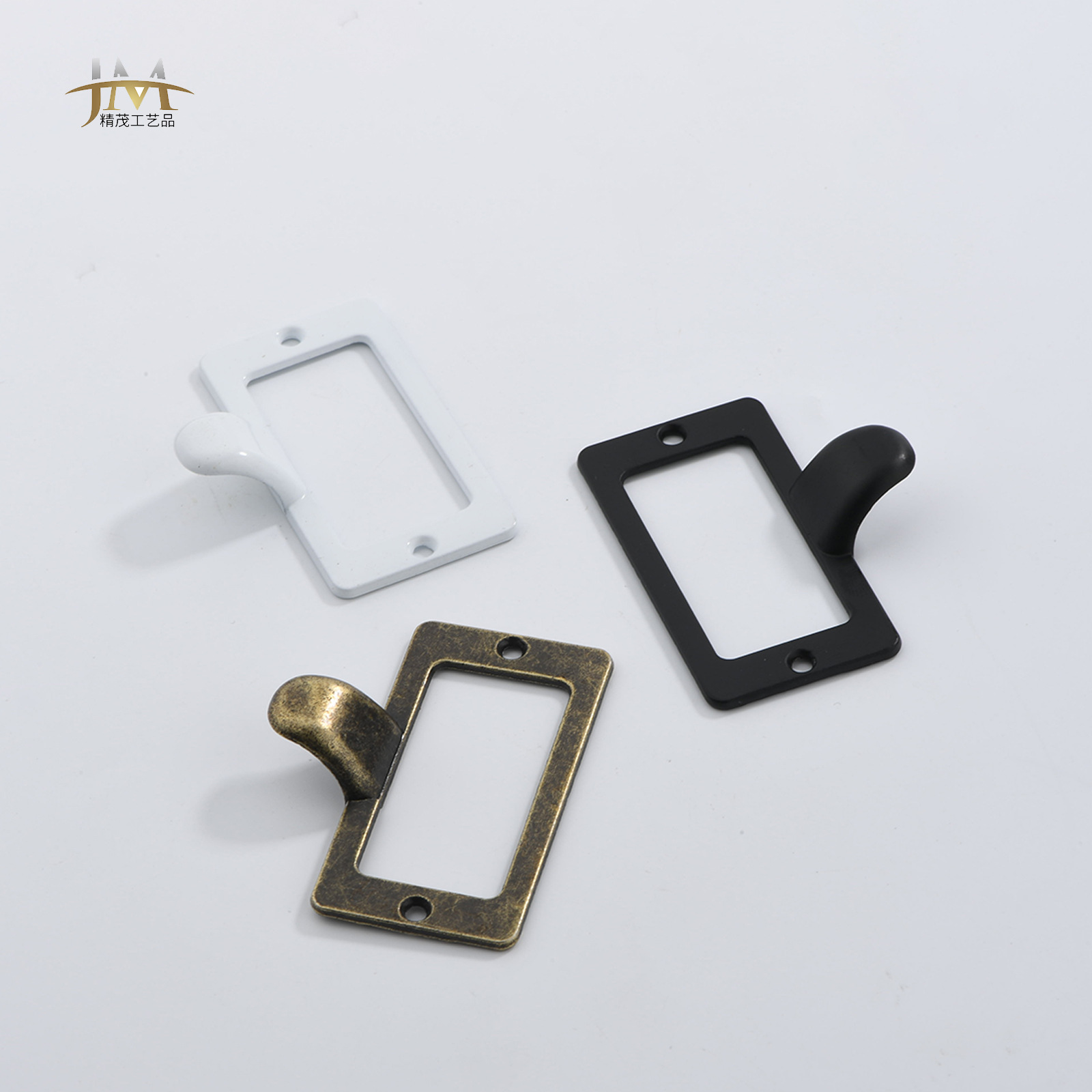 Retro handle packaging box accessories, antique alloy label frame, business card holder, exquisite furniture hardware accessories Specification drawing