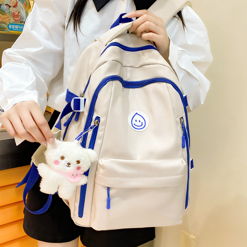 Trendy and fashionable bear backpack for both men and women, large-capacity schoolbag for primary and secondary school students, outdoor leisure travel backpack details Picture
