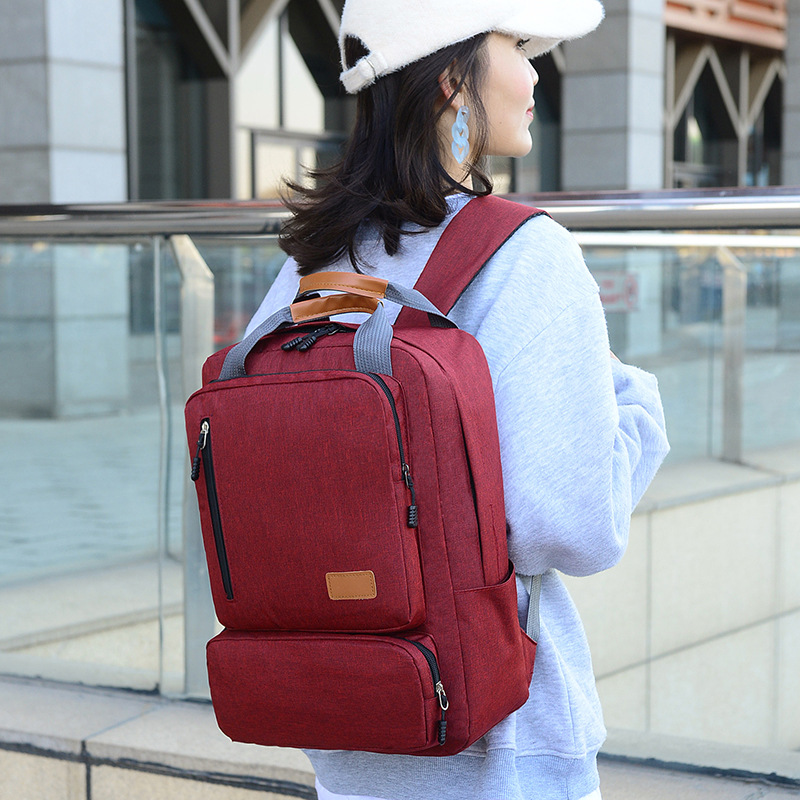 A new set of three-piece business backpacks, a large-capacity Oxford cloth computer bag for casual use, and a lightweight college student schoolbag are designed Specification drawing