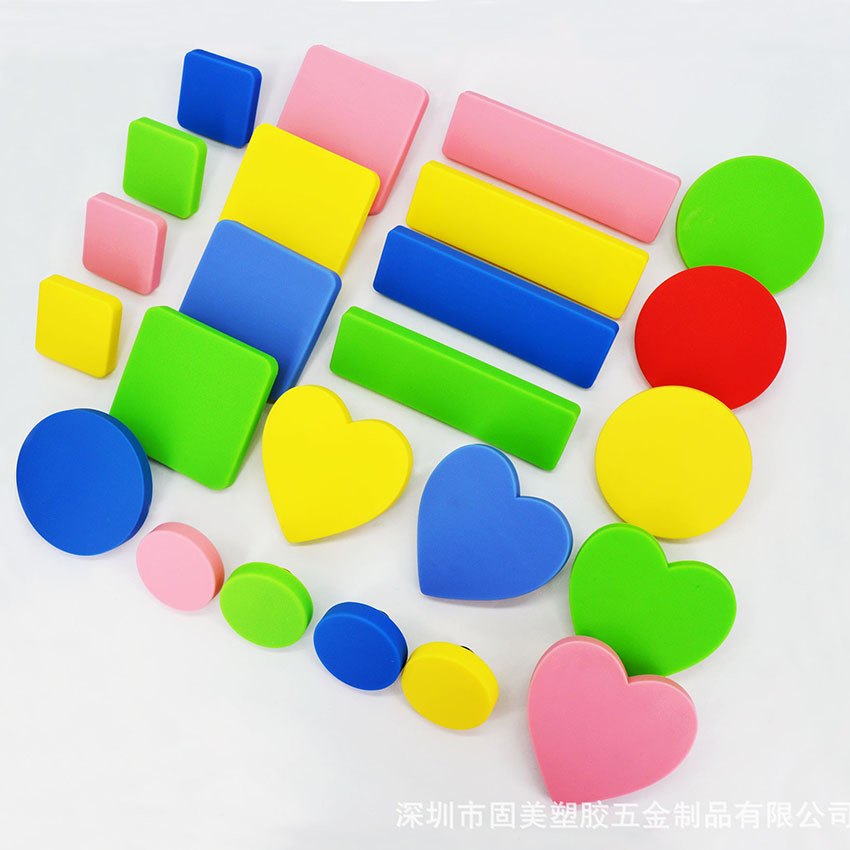 Round small handle wardrobe drawer, Gumei children's handle, anti-collision soft rubber handle, dopamine color details Picture