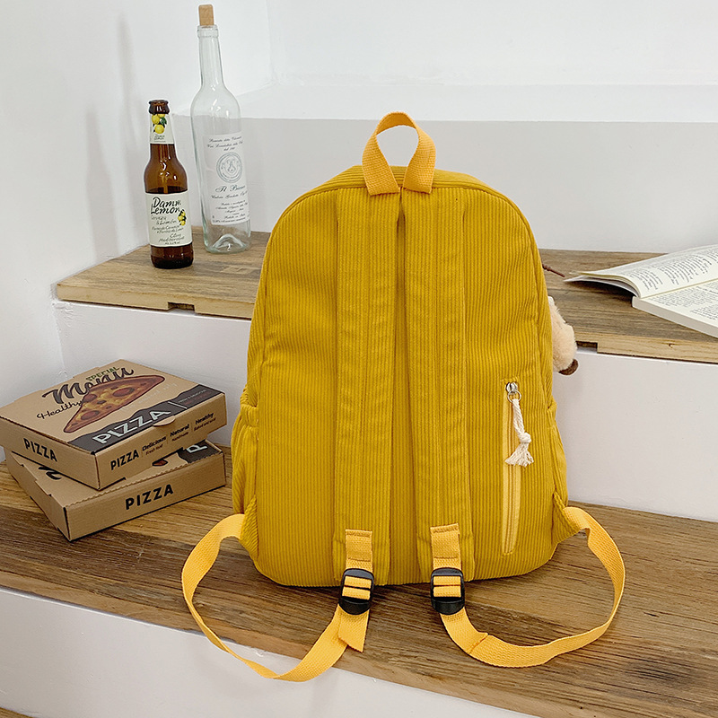 Cute ins large-capacity forest-themed backpack, casual campus simple Japanese-style backpack, junior and senior high school college-style schoolbag Specification drawing