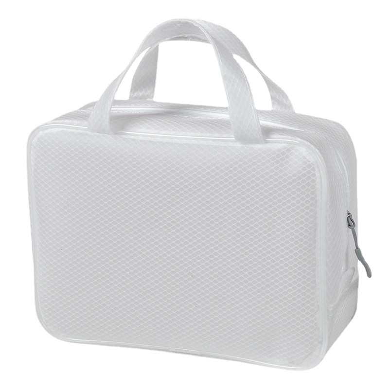 New transparent mesh makeup bag, travel and business trip large-capacity waterproof storage bag, multi-functional storage toiletries bag Item Picture