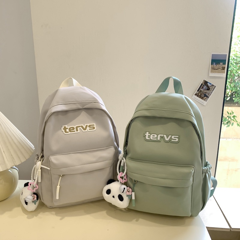 New wheat ear schoolbag, Korean version backpack for female college students, durable and cute backpack for ins campus junior high school and senior high school students full figure