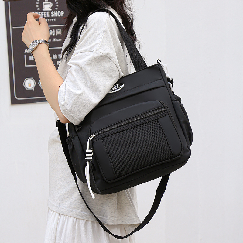 Japanese-style simple student class single-shoulder bag, school-style large-capacity commuter bag, women's casual tutorial crossbody bag Specification drawing