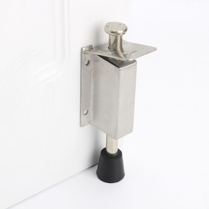 Factory wholesale stainless steel foot pedal door fixers, rubber door supports, foot pedal door tops, movable door top anti-sway devices, and door resistors Item Picture