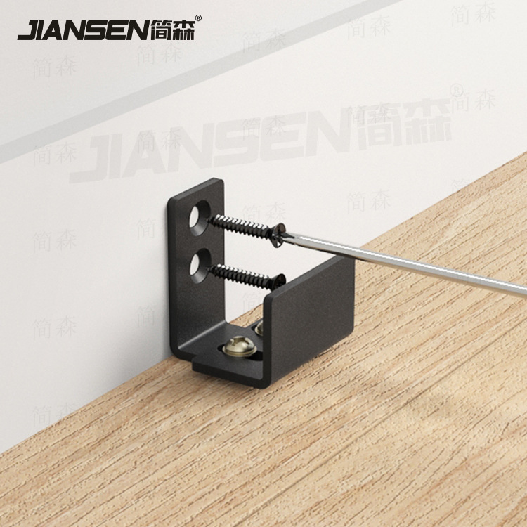 Barn door wall slotted anti-sway device, wall slotted anti-sway device, white and black iron wall guide, stainless steel anti-sway device Application Scenario