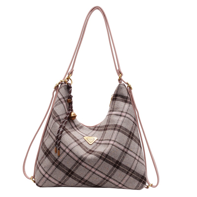 Retro and simple tote bag for women, new large-capacity commuter backpack, multi-functional casual single-shoulder bag, trendy backpack Item Picture