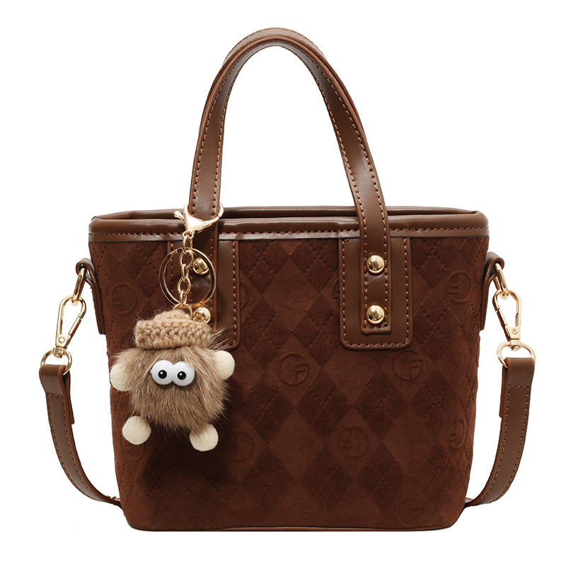 Fashionable and versatile hand-held bucket bag for women, 2025 new retro and high-end style single-shoulder bag, casual commuting crossbody bag Item Picture