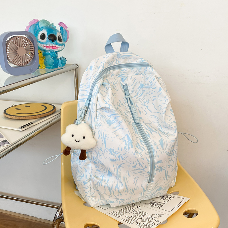 Graffiti high appearance level schoolbag, girls' junior high school backpack, high school and college students' campus ultra-light new simple backpack Specification drawing