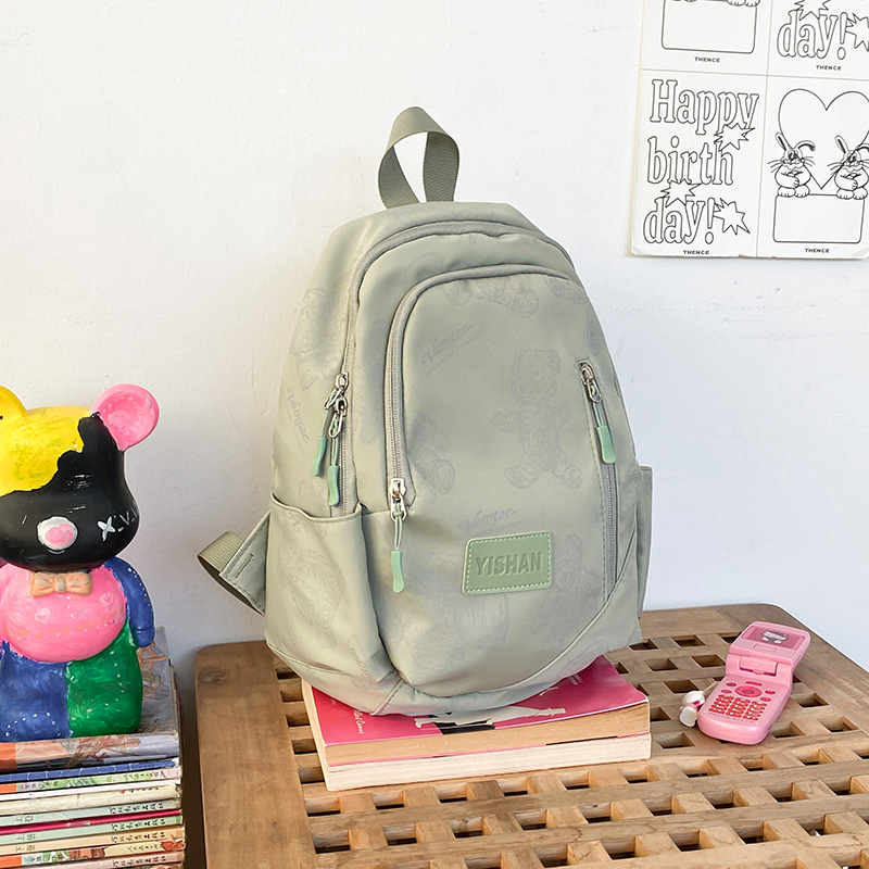 Japanese-style InS-style casual small backpack, lightweight schoolbag, high school and junior high school students, large-capacity backpack for teenage girls and college students Specification drawing