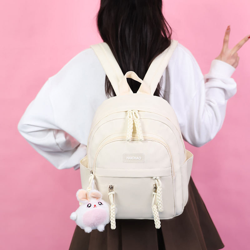 A versatile Japanese 2025 new travel mini backpack with large capacity, simple, light and cute for students Application Scenario