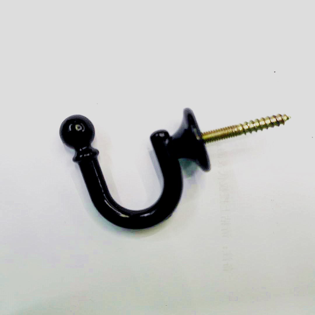 A cross-border metal wall arc-shaped hook, aluminum alloy curtain accessory, decorative wall hook, curtain hook Specification drawing