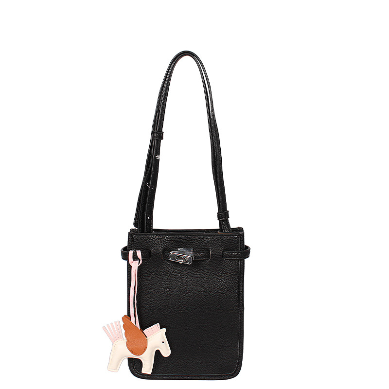 Retro and fashionable drawstring bucket bag for women, Spring 2025 new style, fresh and simple single-shoulder bag, trendy and casual women's bag Item Picture