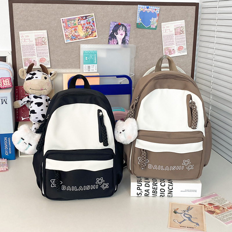 Cross-border Korean-style Japanese schoolbag for girls, lightweight, large-capacity, fresh and cute backpack, primary school travel backpack Specification drawing