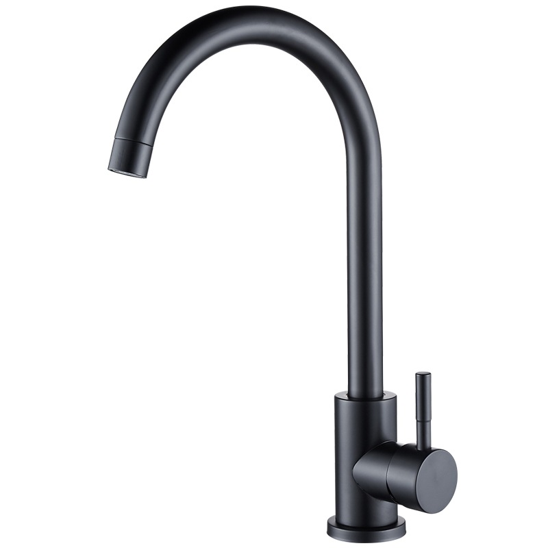 Stainless steel hot and cold kitchen faucet, large elbow pipe, seven-shaped pipe sink, sink, washbasin, and mixed faucet full figure