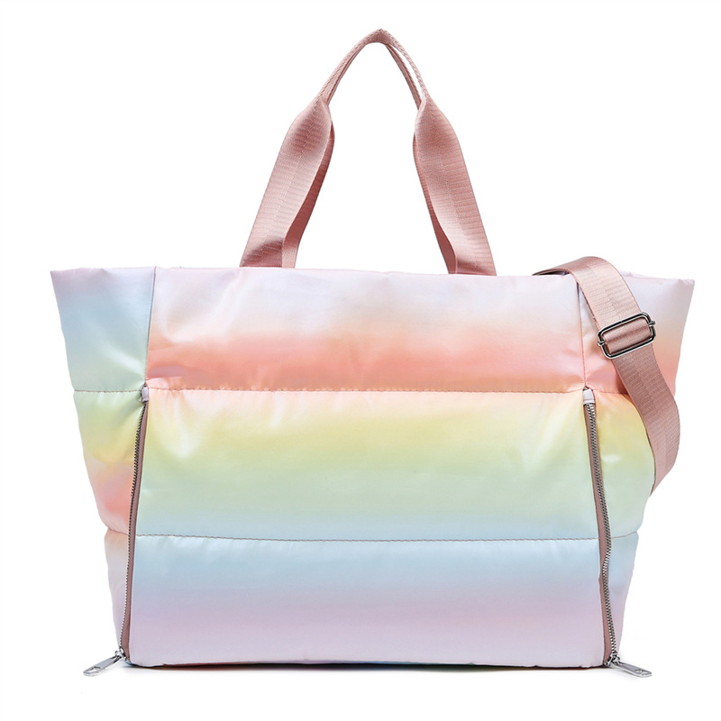 Trendy casual sports training bag, women's yoga bag, Korean-style gradient design sense single-shoulder armpit bag, business trip storage bag Item Picture