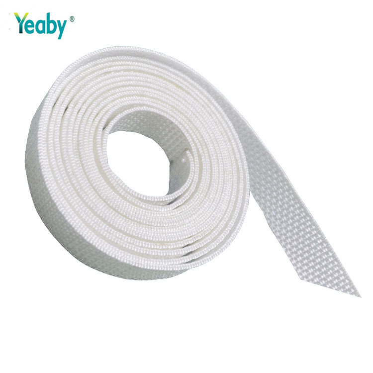 Factory direct supply of 14mm white polyester woven tape for roller shutter door and window accessories, with a hand-pulled rope for the retraction and extension of the curtain Specification drawing