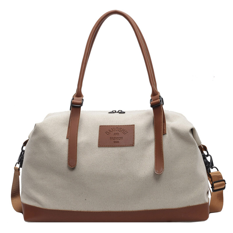 Large-capacity color-blocking short-distance hand-held travel bag, sports case, fitness yoga single-shoulder bag, lightweight business trip crossbody bag Item Picture