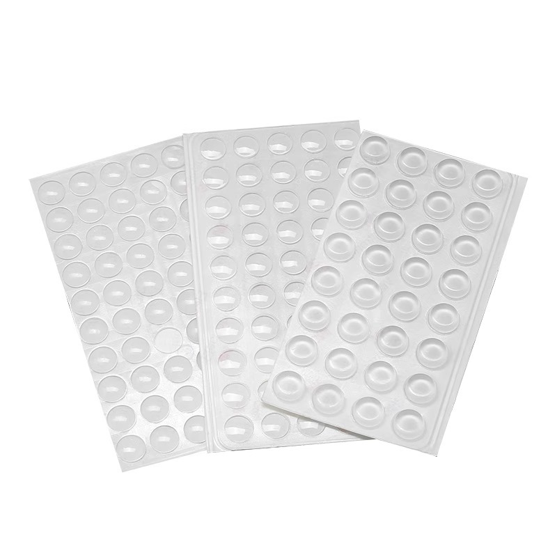 Silicone transparent door stop anti-collision sticker, door handle, cabinet door rear anti-collision buffer, silent anti-collision, no need for drilling door stop Item Picture