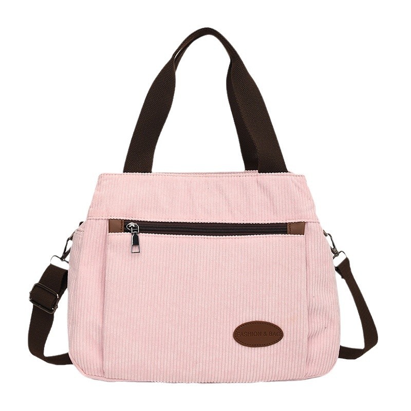 Large-capacity canvas bag for women, 2024 new crossbody bag, fashionable and versatile commuting tote bag, after-school single-shoulder tote bag Item Picture